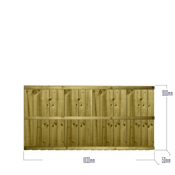 [amazon variation] feather edge semi-braced fence panel [6ft x 1ft, 2ft, 3ft, 4ft, 5ft] 7