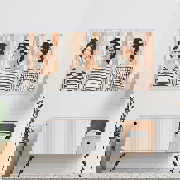 Framed Pictures For The Living Room | Set of 3 Boho Women Wall art Prints