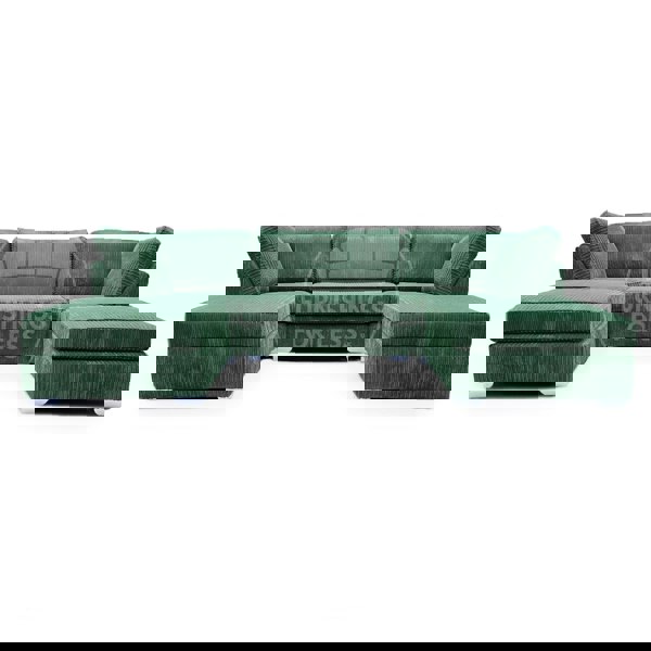 Furnishings For Less Bishop U-Shaped Fullback Jumbo Cord Sofa