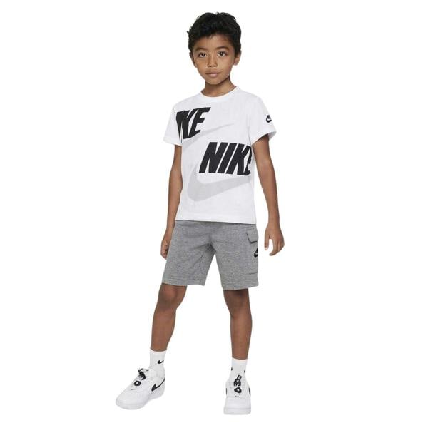 Nike Childrens/Kids Wordmark T-Shirt & Shorts Set - Carbon Heather - 