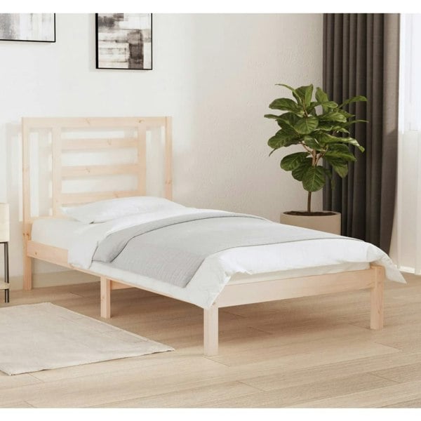 Berkfield Bed Frame Solid Wood Pine 90x190 cm Single