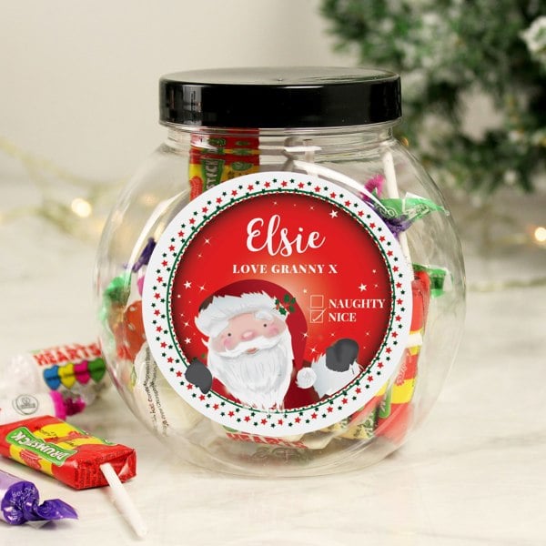 Personalised Memento Company Personalised Santa Christmas Sweet Jar