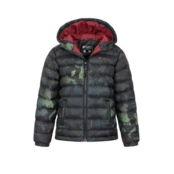 Mountain Warehouse Childrens/Kids Seasons Camouflage Padded Jacket - Jet Black - 