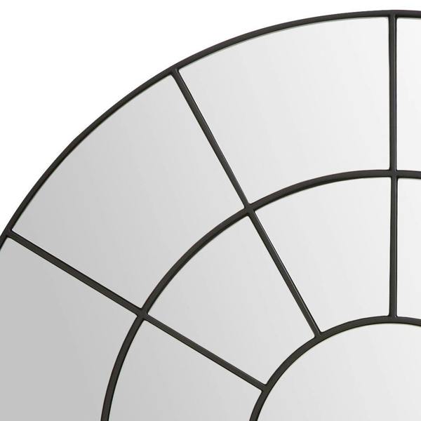 Pagazzi Lighting Pama Large Round Black Mirror