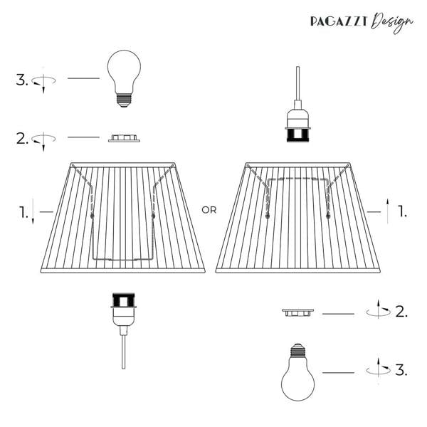Pagazzi Lighting Junia Off White 40Cm Pleated Shade