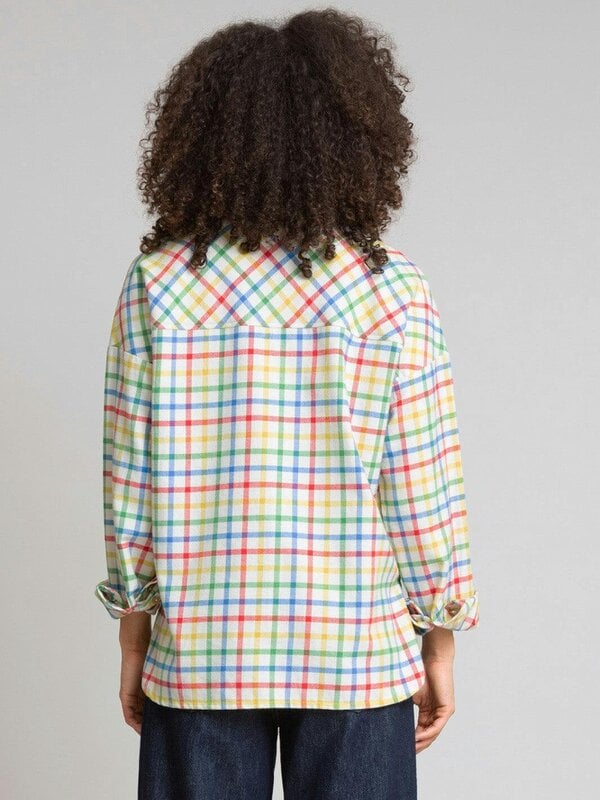 Kite Womens Organic Rainbow Leigh Oversized Flannel Check Shirt