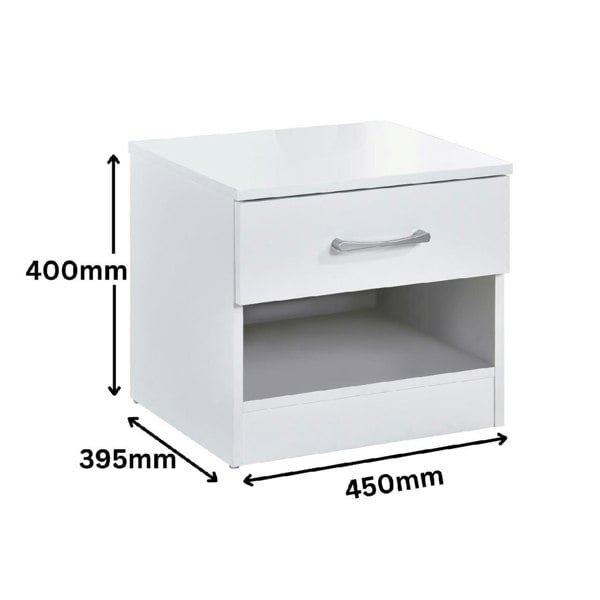Swish Furniture Highbury 4 Piece Bedroom Set With 2 Door Double Wardrobe