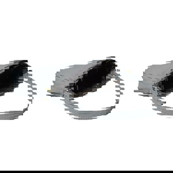 Assots London 'ZARA' Cashmere Blue Soft Pebble Grain Real Leather Baguette Shoulder Bag