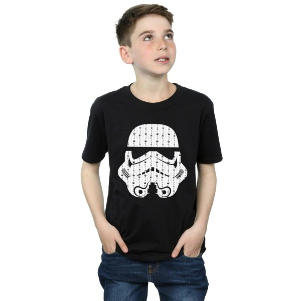 Star Wars Boys Christmas Stormtrooper Helmet T-Shirt - Black