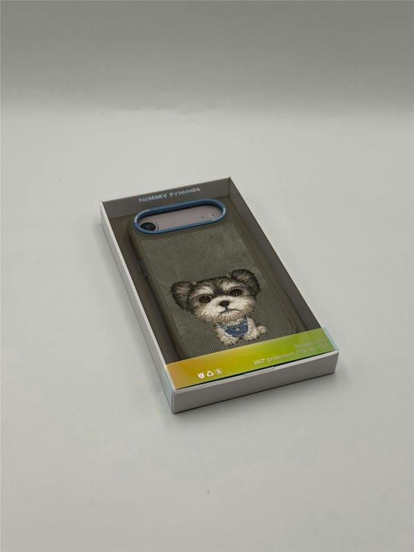 Nimmy Friends Nimmy Big Eye Cute Pet Yorkie Dog Case with MagSafe for iPhone 17 Air 6.5" Grey Blue - N-XDY-IP17-AIR-027