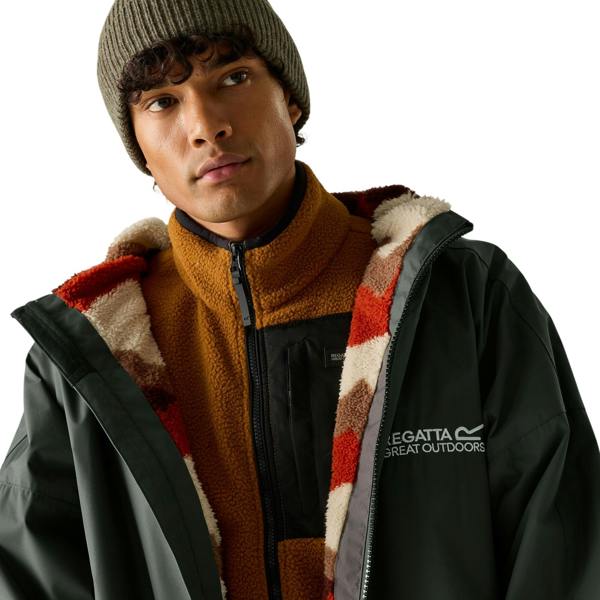 Regatta Unisex Adult Abstract Mountain Waterproof Changing Robe - Iron - 