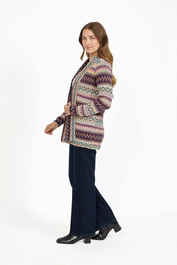 Mudflower Fair Isle Longline Knit Cardigan