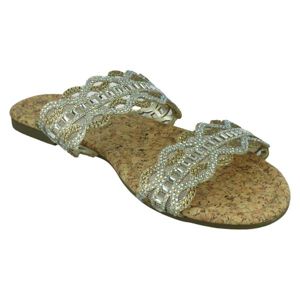 Savannah Ladies Savannah Diamante Open Toe Sandals F12000