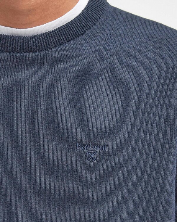 Barbour Pima Cotton Knitted Jumper - Navy Blue