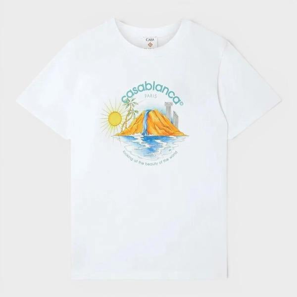 Casablanca Oasis Printed T-Shirt White