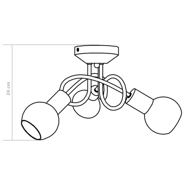 Berkfield Ceiling Lamp with Ceramic Shades for 3 E14 Bulbs White Bowl