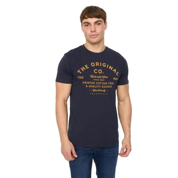 Crosshatch Mens Shoptown T-Shirt - Navy - 