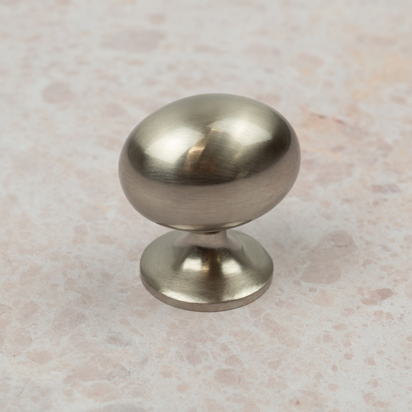 Handle & Home Brushed Nickel Classic Style Cup Handle and Coordinating Knob