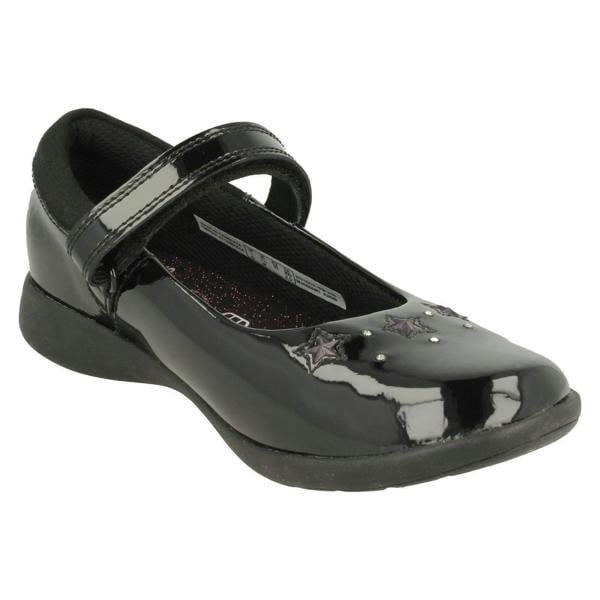 Clarks Girls Clarks Star Detailed School Shoes Etch Bright