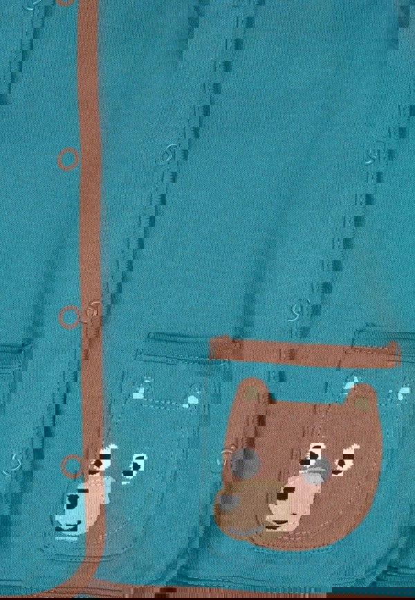 Toby Tiger Organic Brown Bear Applique Reversible Jacket