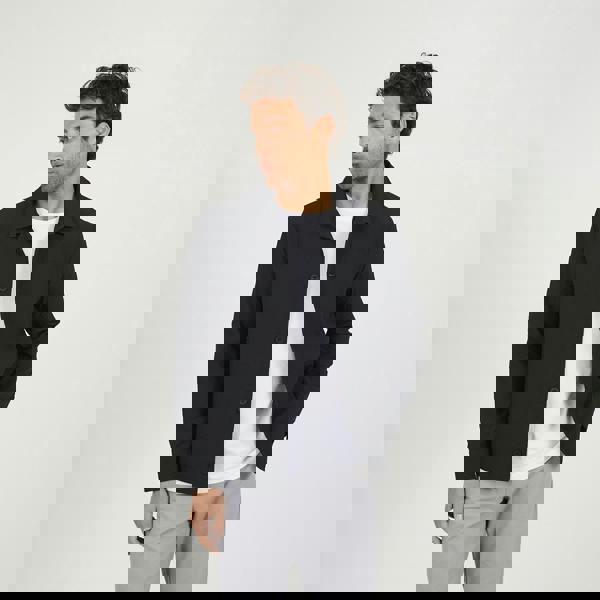 Brave Soul Black Seersucker Shacket - Black Image 1