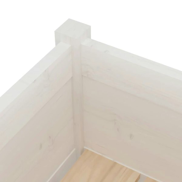 Berkfield Garden Planter White 70x70x70 cm Solid Pinewood
