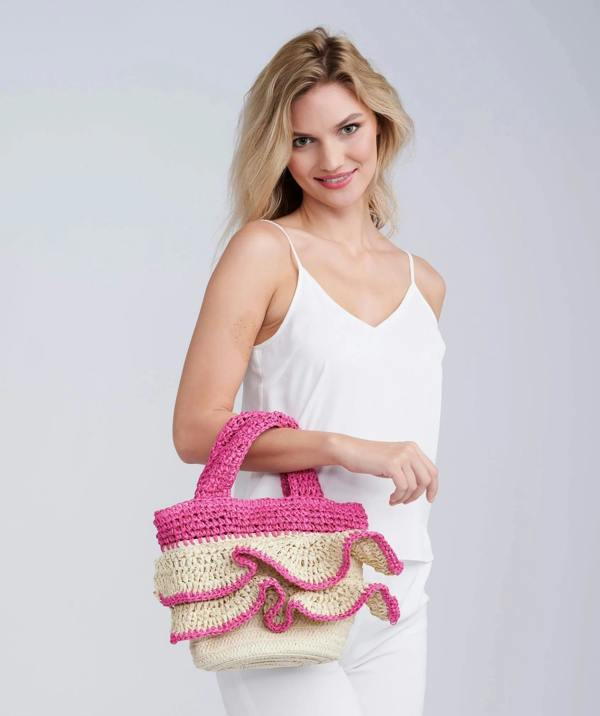 Pia Rossini Saffira - Straw Crossbody Bag