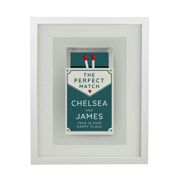 Personalised Memento Company Personalised Perfect Match White Poster Frame
