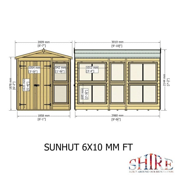 Shire Sun Hut 6x10 Potting Shed - Best Shed