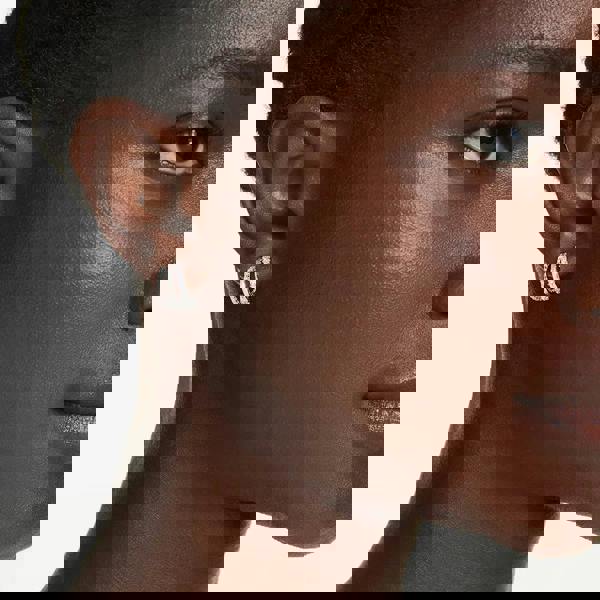 Swarovski Hyperbola Rhodium Plated Three Hoop Earrings 5737110