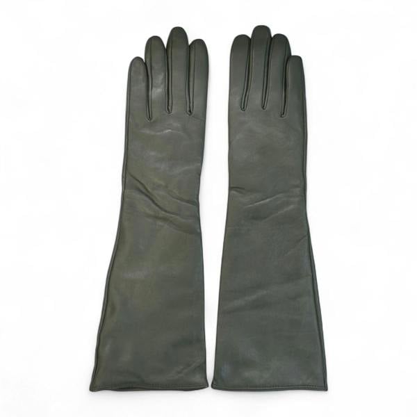 Infinity Leather Womens Long Italian Leather Winter Soft Wool Lining Gloves
