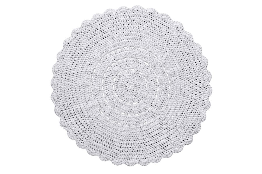 Doily rug LIGHT GREY - Zuri House