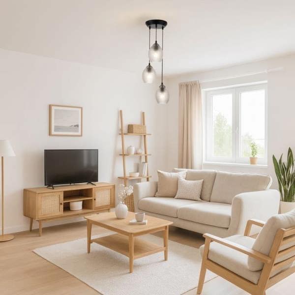 COSYLYTE Lorne 3 Light Faceted Glass Pendant Light