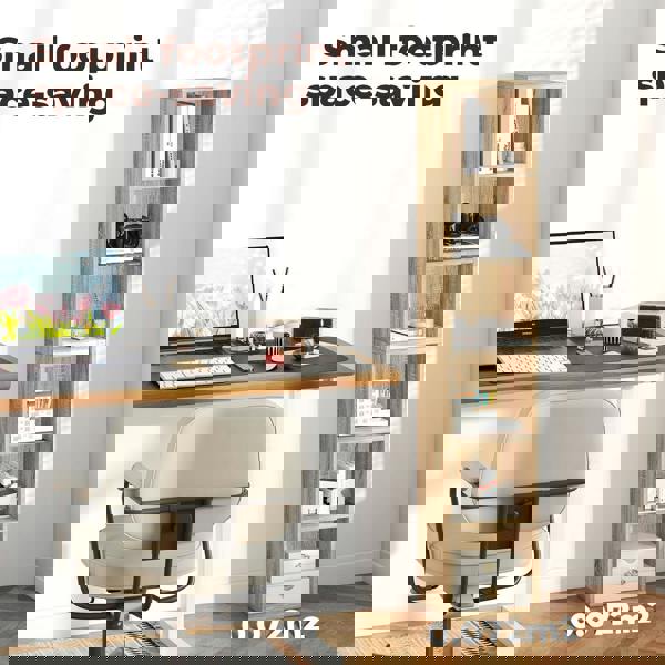 Levede Bookcases Book Shelf Shelving Storage Unit Slim Wood Office Home Wood