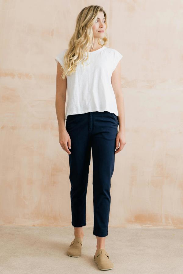 Lily & Me Breaker Stretch Twill Trousers Navy