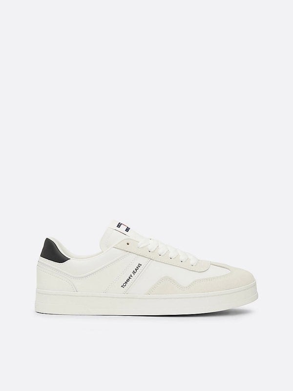 Tommy Hilfiger Tommy Jeans RETRO Suede Trainers Mens Ecru