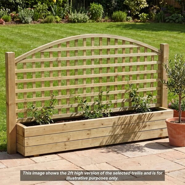 Premier Garden Supplies Privacy Arch Top Fence Panel Topper 6ft x 1-5ft Garden Trellis Arched Lattice Panels for Fencing, Pergola, Balcony & Patio - Wood - 3, 4 or 5 - 3 Pack Height: 3ft x Width: 6ft (182.8cm) x 3 Pack