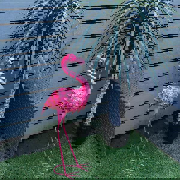 St Helens Metal Flamingo Garden Ornament 61cm Height