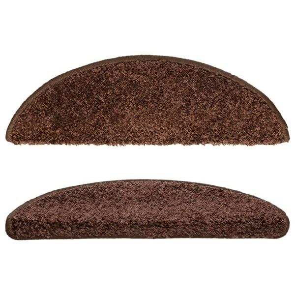 Berkfield Stair Mats 10 pcs 56x17x3 cm Brown