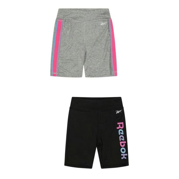 Reebok Girls Jersey Shorts (Pack of 2) - Silver - 