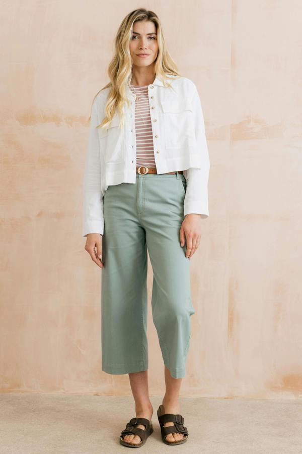 Lily & Me Grasslands Linen Blend Jacket White