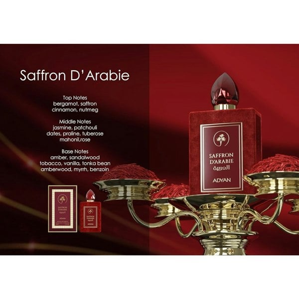 Adyan Saffron DArabie 100ml Extrait de Parfum promotional card