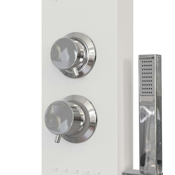 Berkfield Shower Panel System Aluminium White