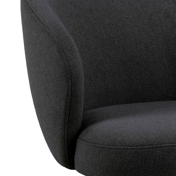 Furniture To Go Darlene Dining Chair with Armrest and Swivel Function in Black