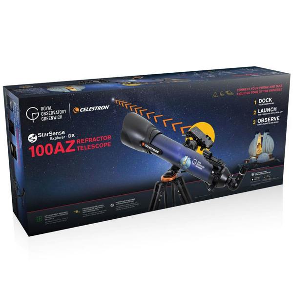 Celestron Royal Observatory Greenwich StarSense Explorer DX 100AZ Smartphone App-Enabled Refractor Telescope