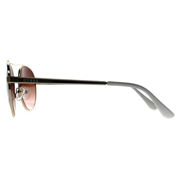 Guess Sunglasses GF0367 32T Gold White Brown Gradient