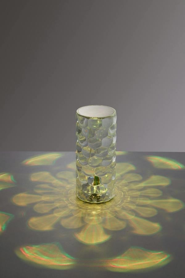 Living and Home Crystal Diamond RGB LED Table Lamp with Remote Control