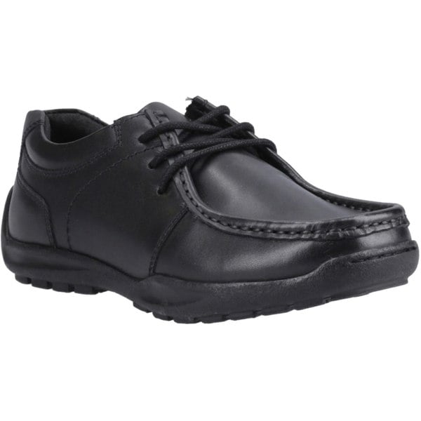 Hush Puppies Mackenzie Wallabee Leather Boys's Black Lace-Up Shoes