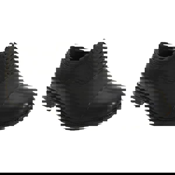 Roamers Mens Fuller Fitting Capped Leather Oxford Shoes - Black - 