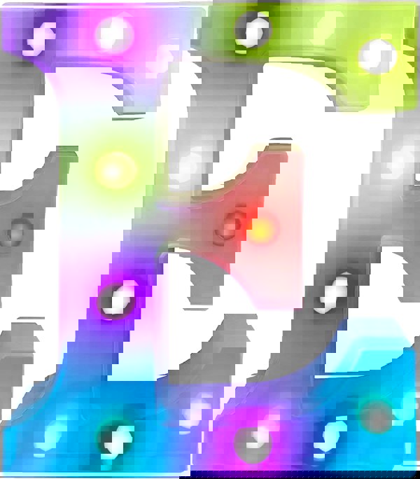 St Helens Battery Operated RGB Letter   With Remote Control Letter E